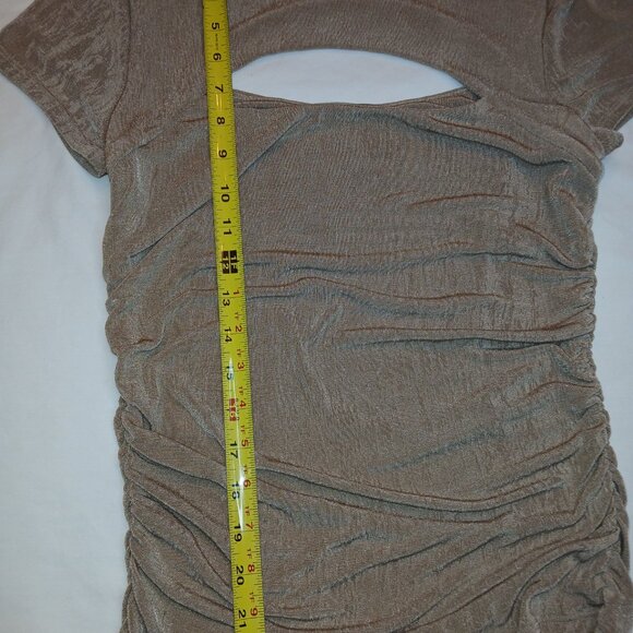 Buckle BKE Slinkey Cut Out Top size Medium Holiday sheen Sheer 2000's - Picture 9 of 9